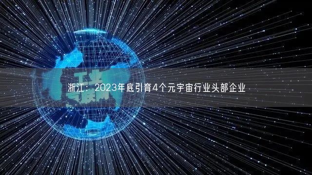 浙江：2023年底引育4個(gè)元宇宙行業(yè)頭部企業(yè)